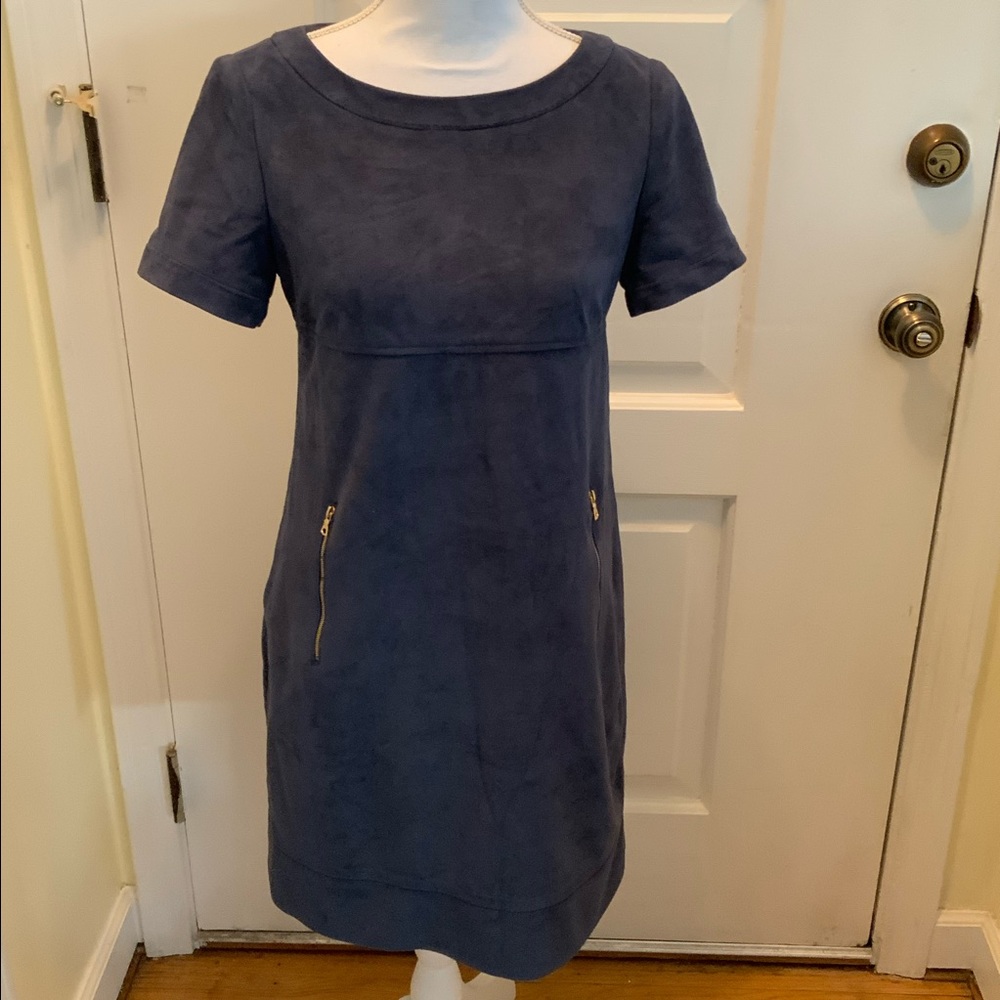 Phoebe Couture “suede” dress size 2 Blue